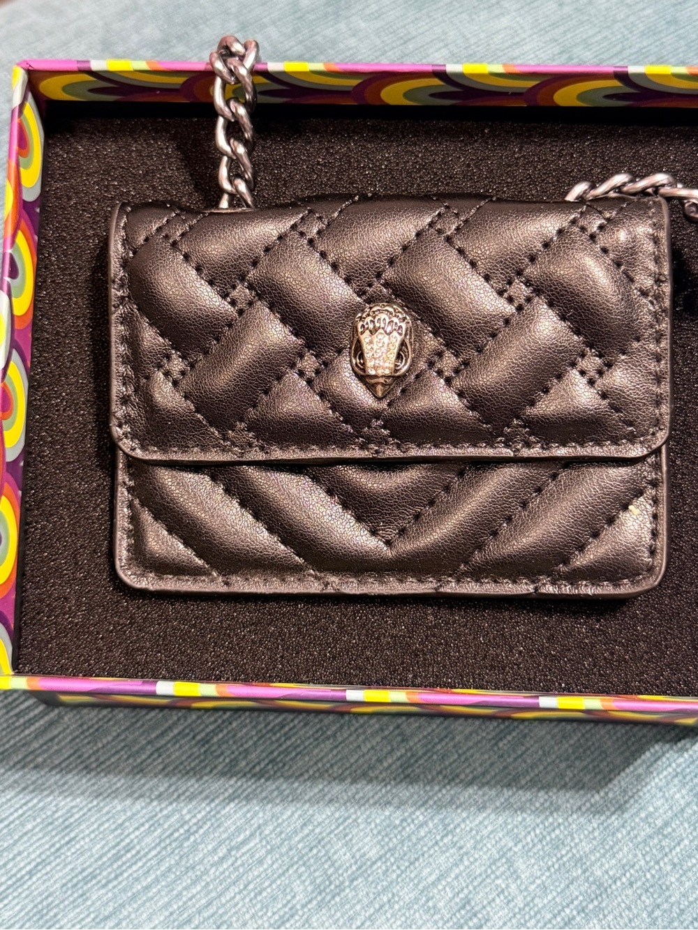 Black Quilted Leather Chain Shoulder Bag